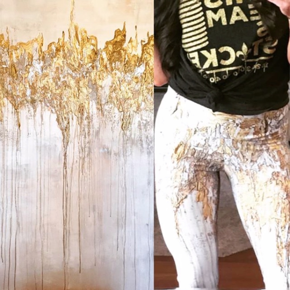 *BNWT* SK Design Wearable Art Yoga Leggings